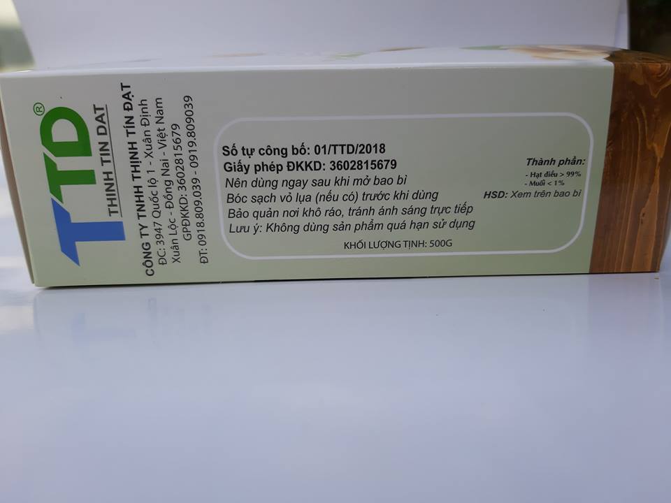 HẠT ĐIỀU RANG MUỐI VỎ LỤA ĐẠT TIÊU CHUẨN XUẤT KHẨU 500g - THỊNH TÍN ĐẠT