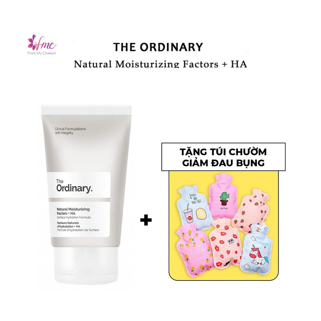[MUA 1 TẶNG 1] Kem dưỡng khóa ẩm, mềm mịn da The Ordinary Natural Moisturizing Factors + HA + Tặng 1 túi chườm giảm đau bụng