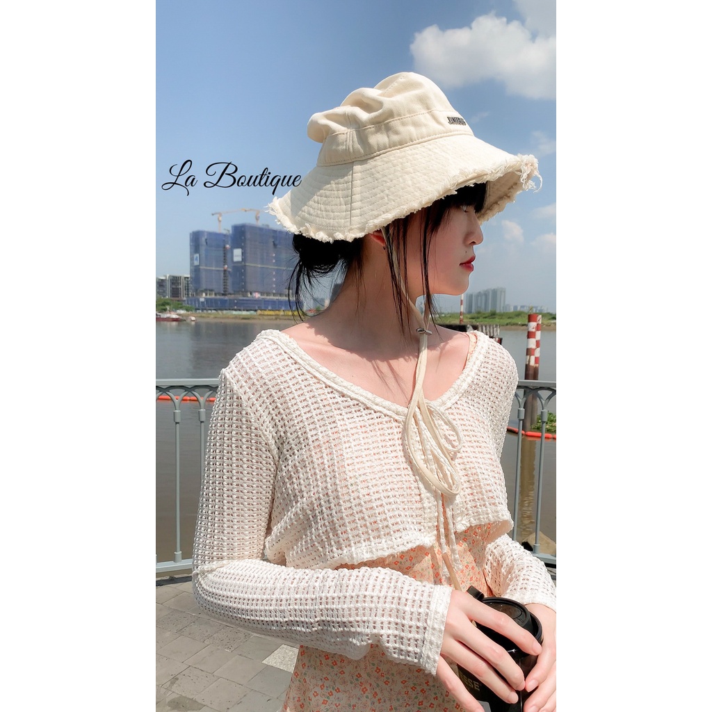 [Ảnh thật] Áo khoác lưới croptop co giãn dễ phối đồ size S/M