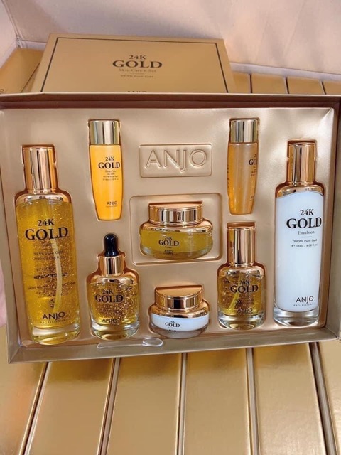 Full Bộ Set Dưỡng Da Tinh Chất Vàng 24K Anjo