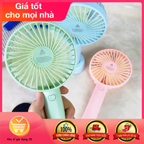Quạt Mini Tích Điện Cầm Tay Để Bàn 3 Chế Độ Gió