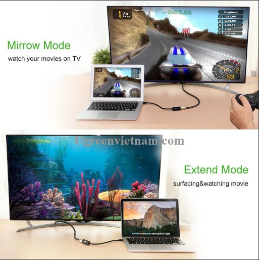 [HCM]Cáp Chuyển Đổi Mini DisplayPort ra HDMI 4K Cao Cấp UGREEN MD112