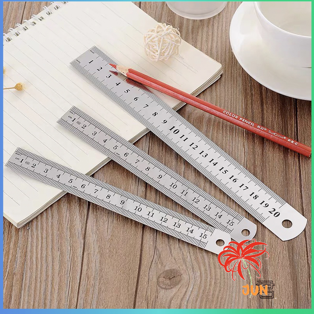 Thước kẻ kim loại không gỉ 15cm, 20cm