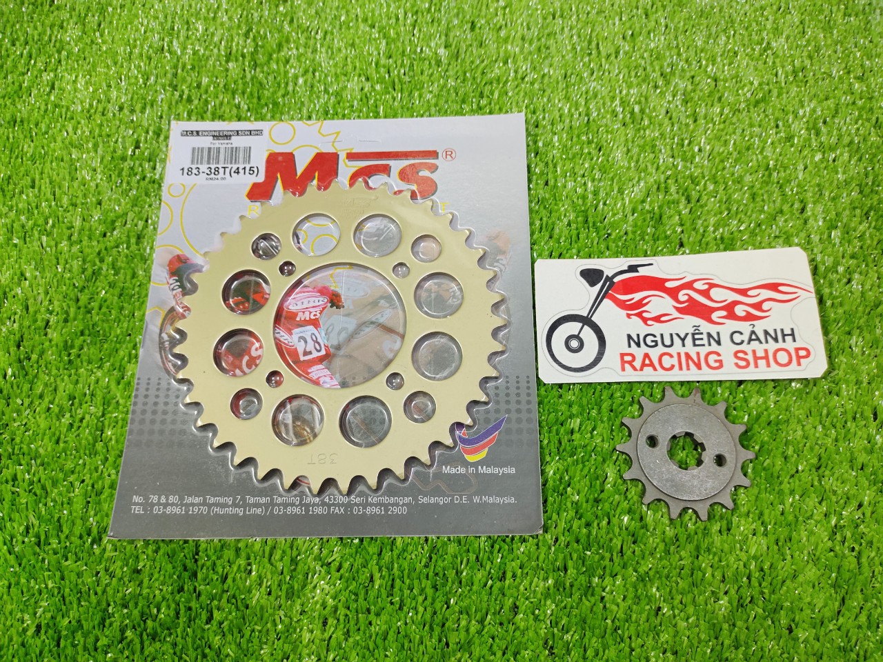 Nhông dĩa MCS 7li xe sirius exciter có đủ răng 28 đến 47