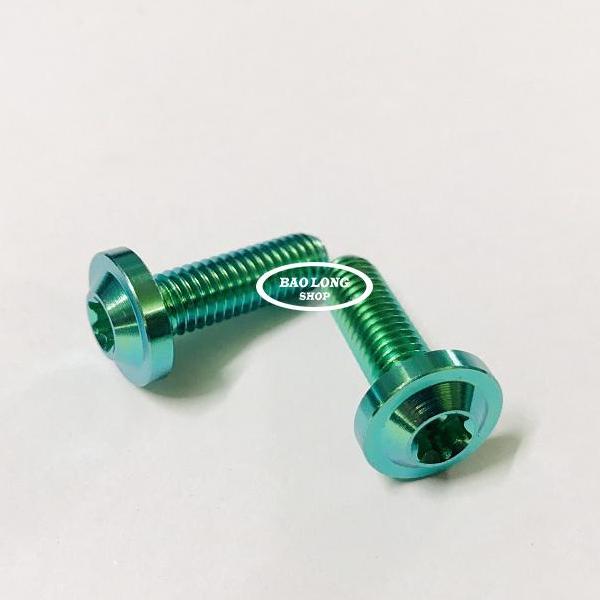 2 Ốc TiTan GR5 8Li 2 Xanh Lục Bảo (100%Titan)