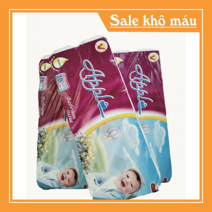 [ Siêu Mềm Mịn Cực Dai ] Giấy Vệ Sinh Applo 10 Cuộn Siêu Mềm Mịn Cực Dai