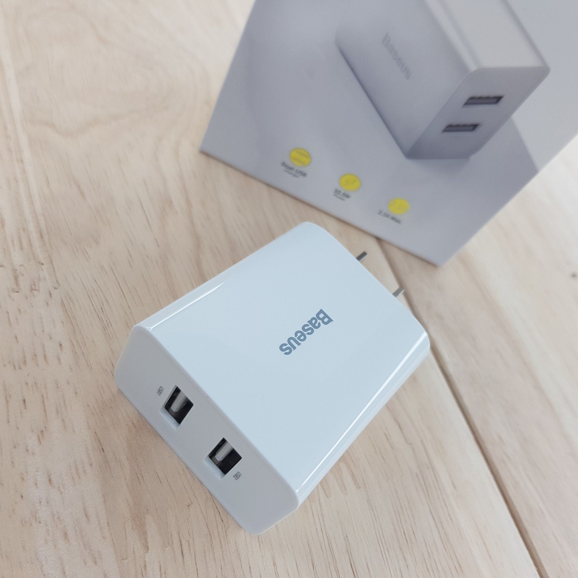 (BH 12 tháng) Củ sạc nhanh Baseus chính hãng 2 cổng USB 10.5w