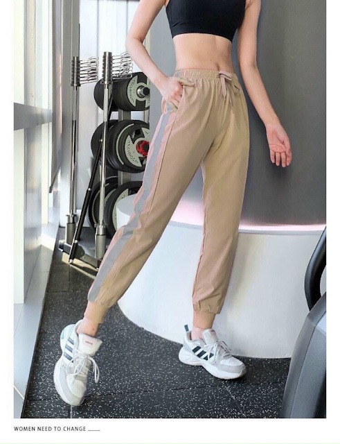 Quần jogger Kaki phối viền cực chất