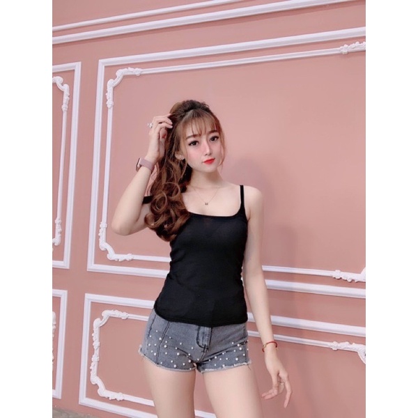 áo thun hai dây dài đẹp, áo hai dây