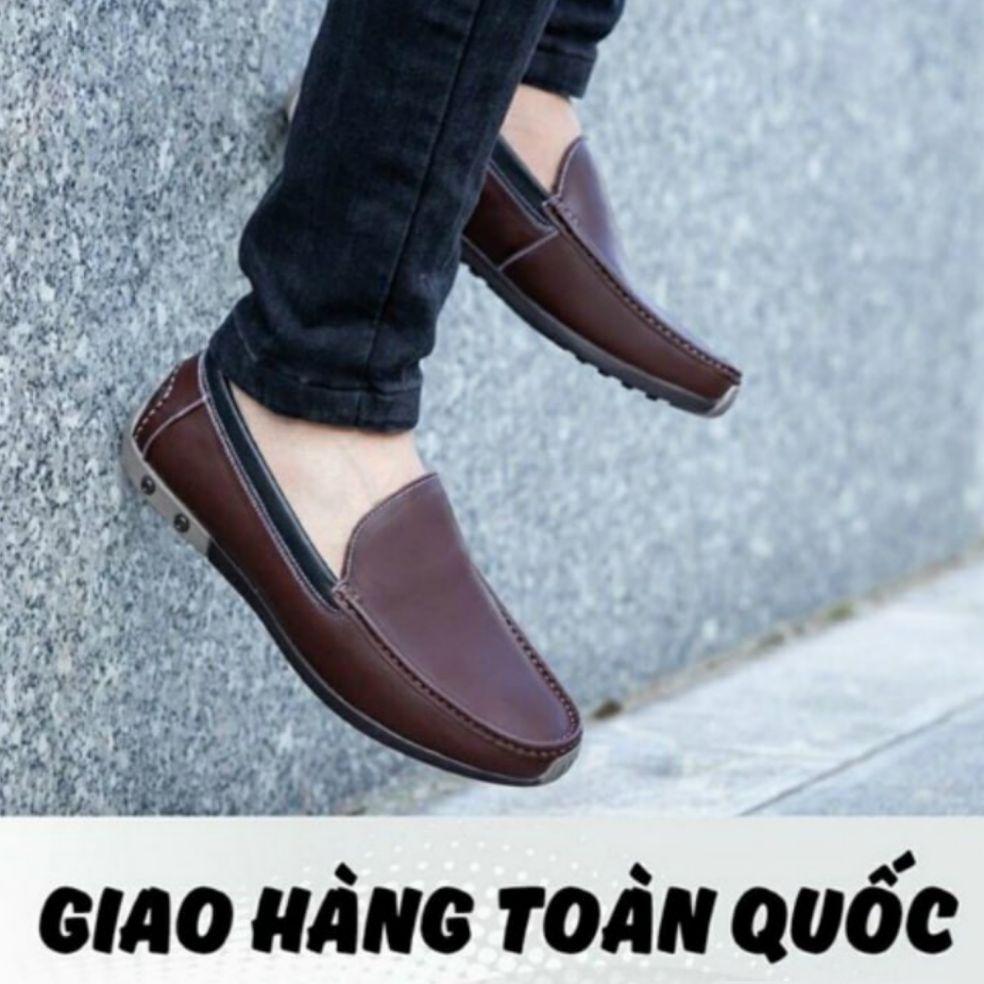 [THANH LÍ GIÁ CỰC SỐC] giầy lười 100% da bò nam giầy mọi nam siêu êm bền
