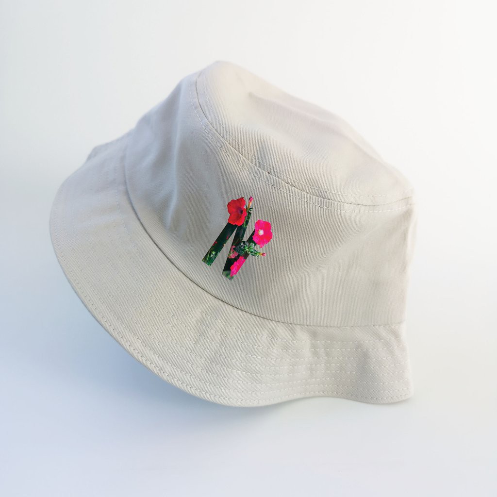 Nón bucket in hình Floral Text - N