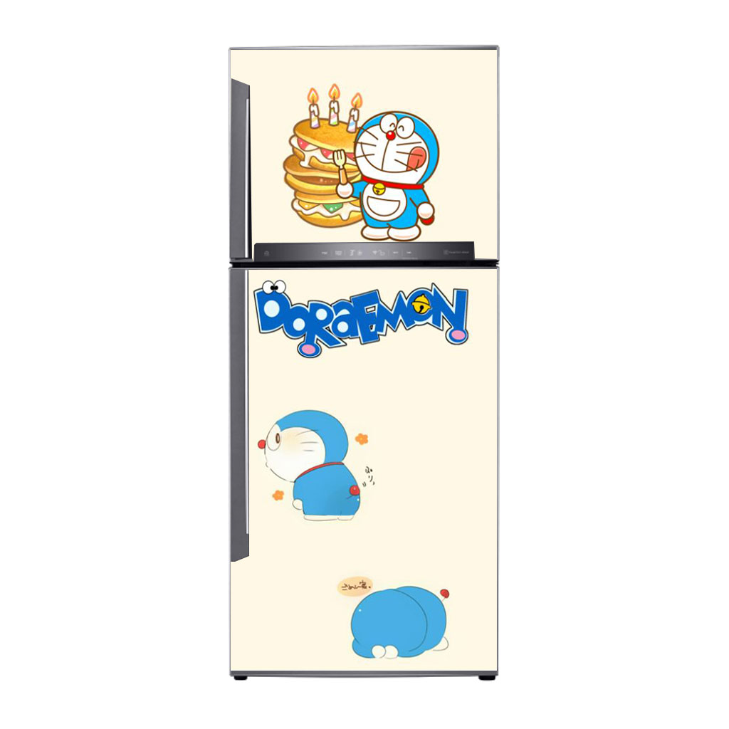 [HCM]Decal dán trang trí tủ lạnh Doraemon Mẫu 5