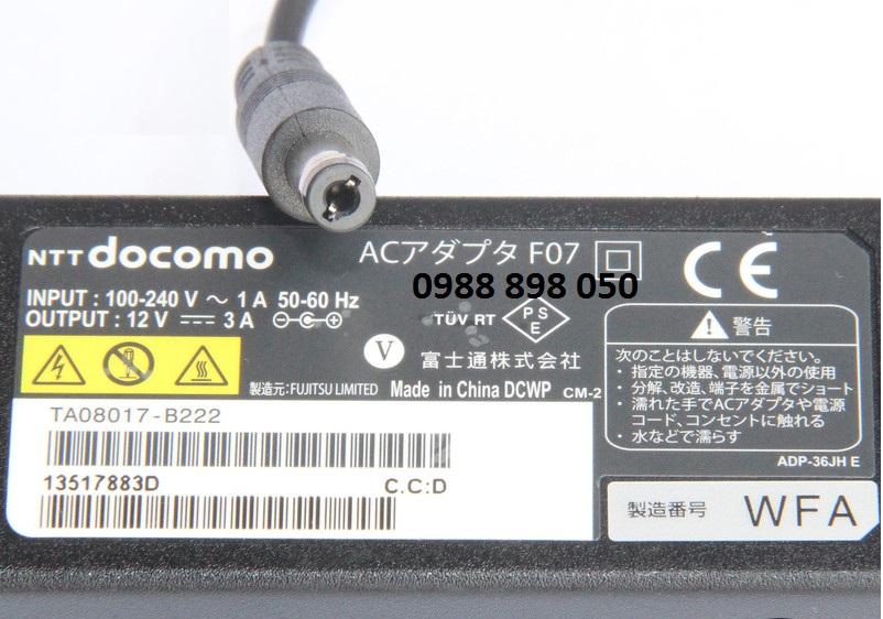 ADAPTER 12V 3A NTT DOCOMO / Nhật Bản