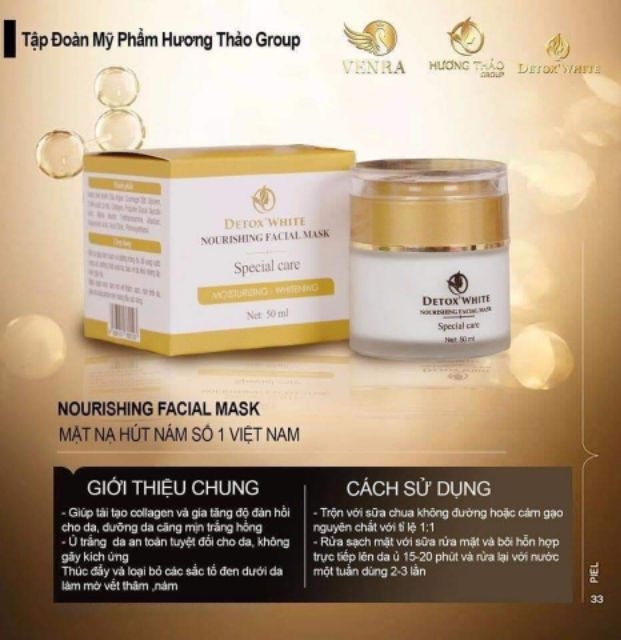Mặt nạ hút chân nám, thải độc da detox white 50ml