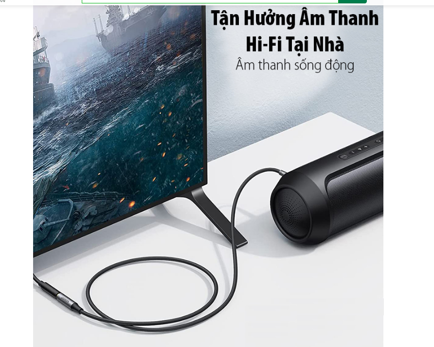 Cáp Audio nối dài AUX 3.5mm Ugreen ( 1m 50238 ,  2m 50241 ,  3m 50242 , 5m 60311 ) Chính Hãng