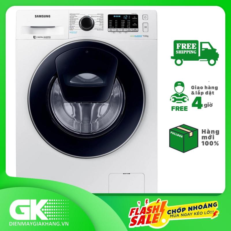 Máy giặt Samsung 9 Kg WW90K54E0UW/SV, công nghệ giặt bong bóng Eco Bubble, lồng giặt thiết kế kim cương, khóa trẻ em, giặt hơi nước - Bảo hành 24 tháng chính hãng
