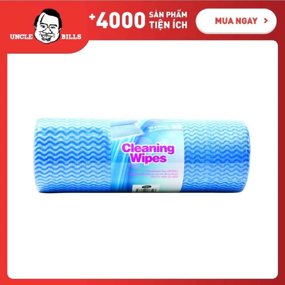 Cuộn Khăn Chùi Rửa Đa Năng 30cm 80 Cái Uncle Bills BC0173