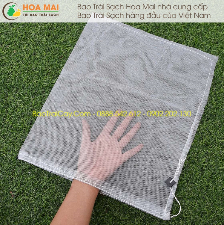 100 Túi bao bưởi 30x35cm Lưới Mùng Trơn