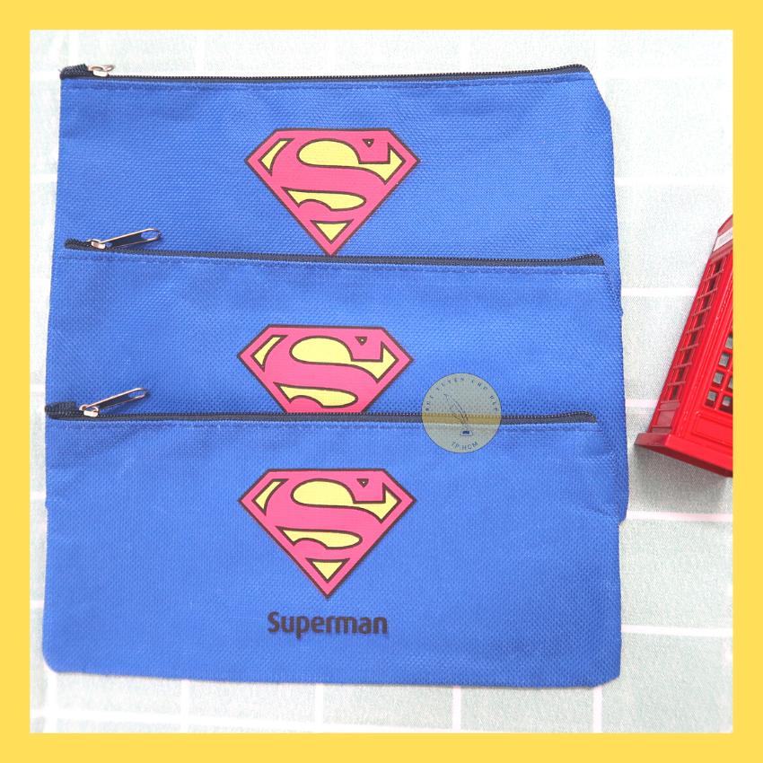 Bóp vải đựng bút superman siêu chất