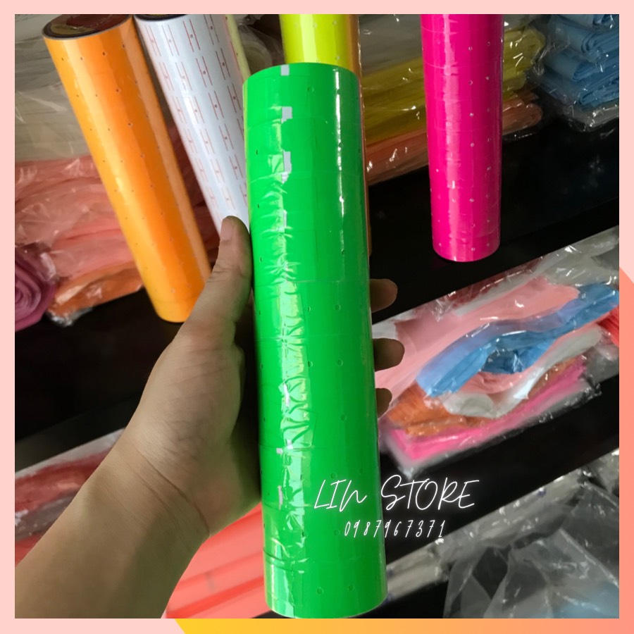 Tem Dán Giá Đủ Màu LIN STORE - Tem Máy Bắn Giá