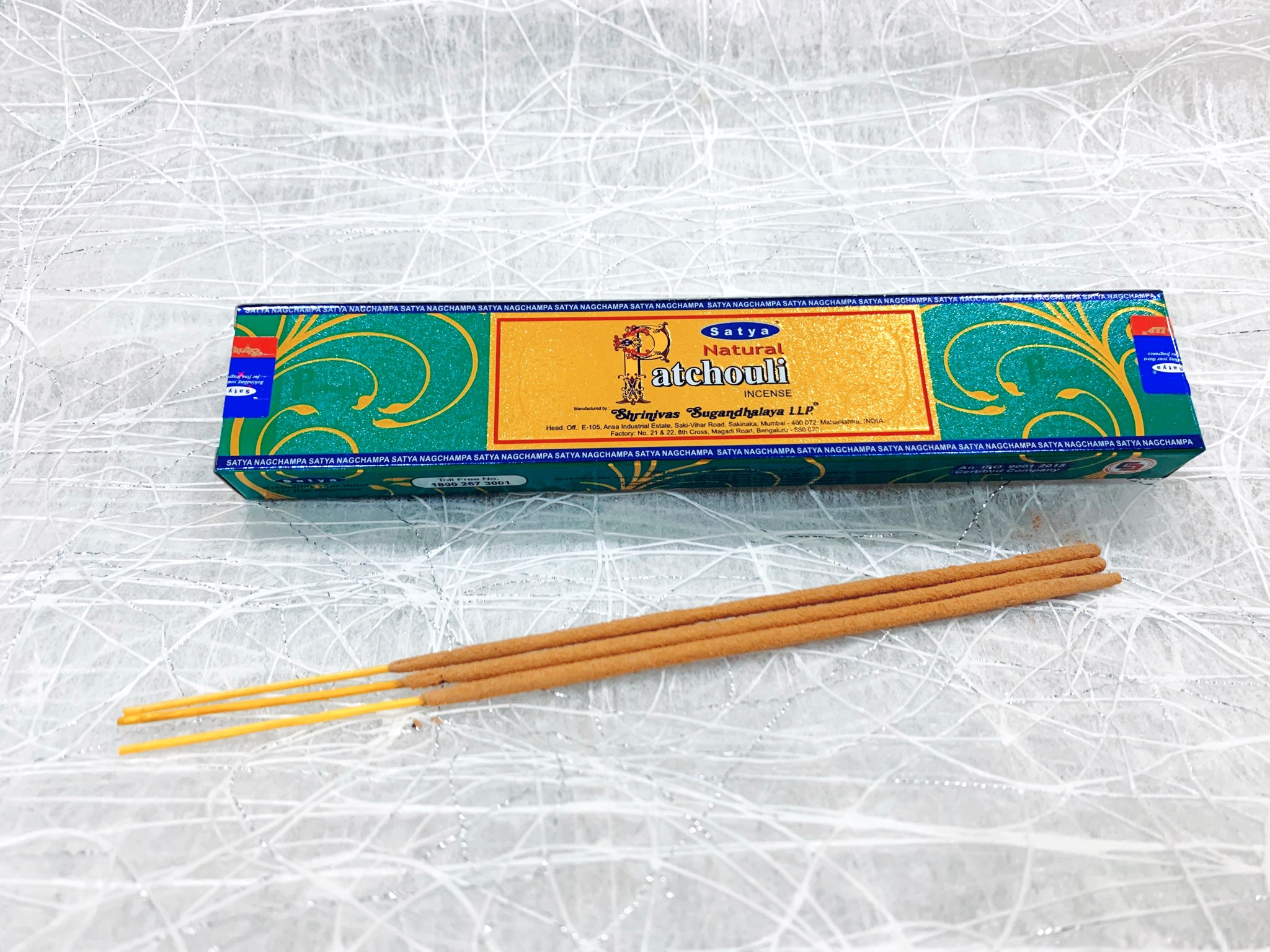 NATURAL SATYA Incense_Golden label_SAGE GARDEN