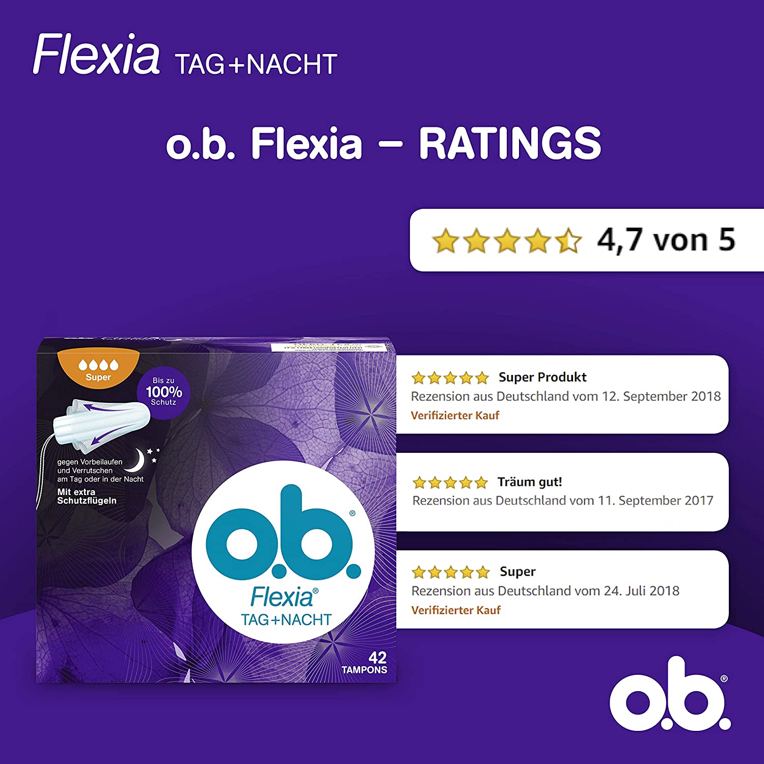 Băng vệ sinh tampon o.b flexia size super 42st Đức ( size lớn 42 cái)