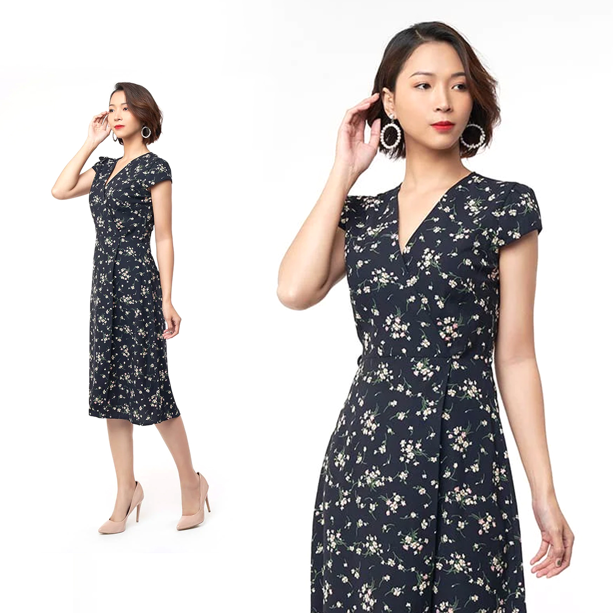 N&M Đầm thời trang Nữ hoạ tiết hoa 2103012