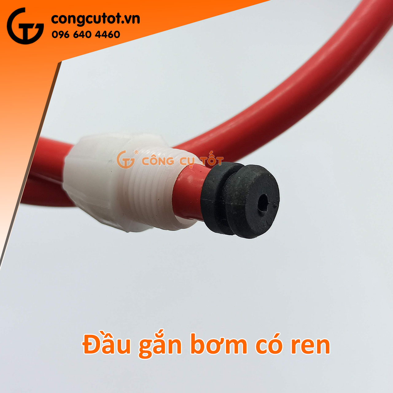 Dây bơm hơi xe đạp, xe máy kèm van 80cm