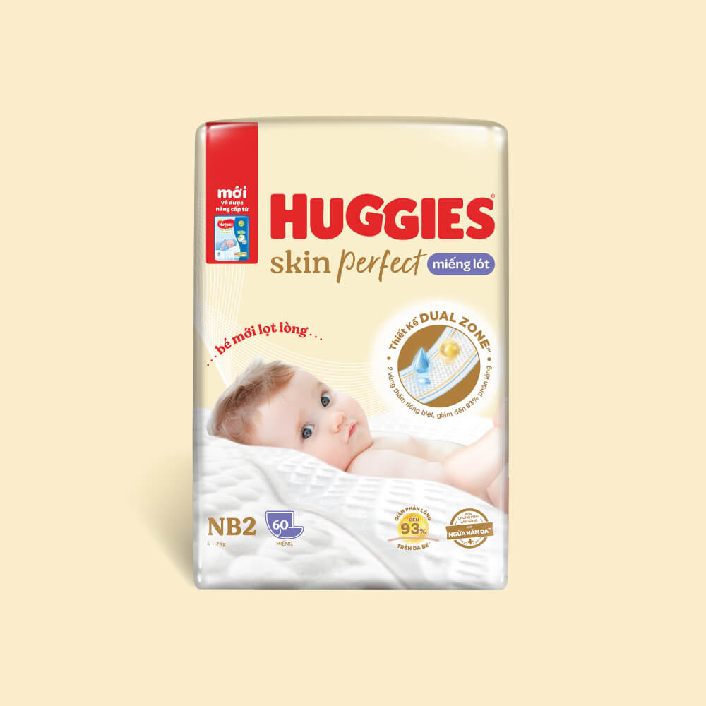 Miếng Lót Sơ Sinh Huggies Newborn 2 60 miếng
