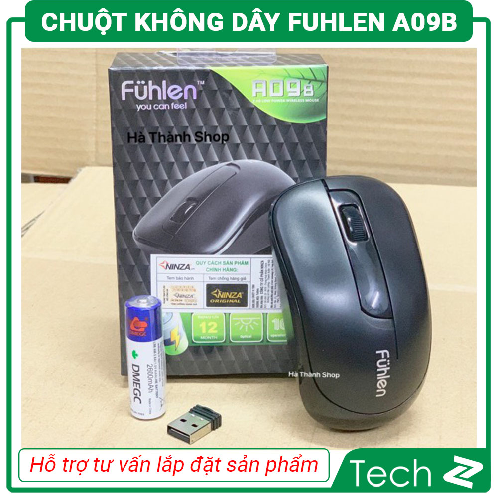 [FREESHIP MAX] Chuột không dây Fuhlen A09B (USB/đen)