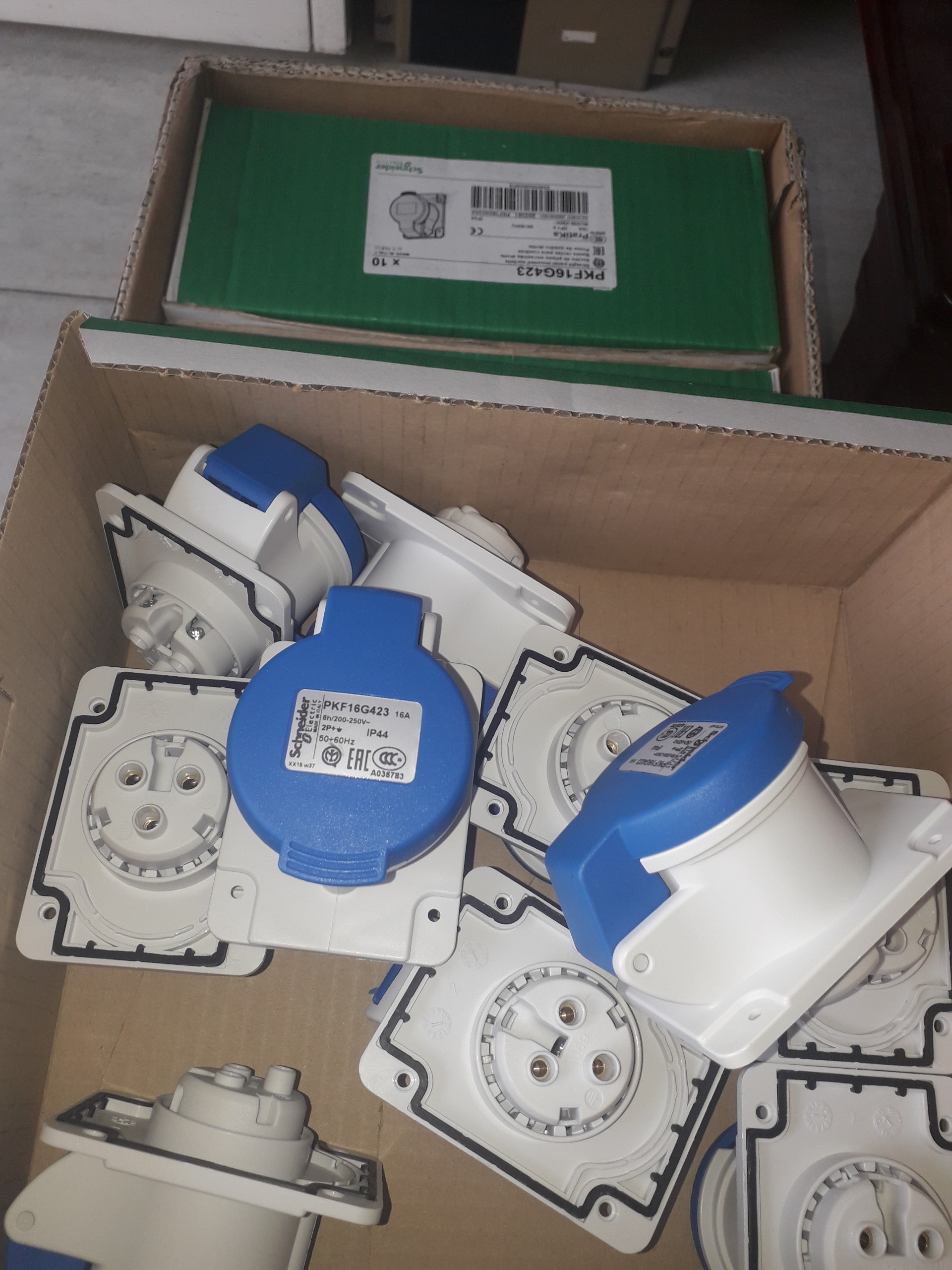 [HCM]Ổ cắm công nghiệp gắng tường 2P+E 16A - PKF16G423 Schneider