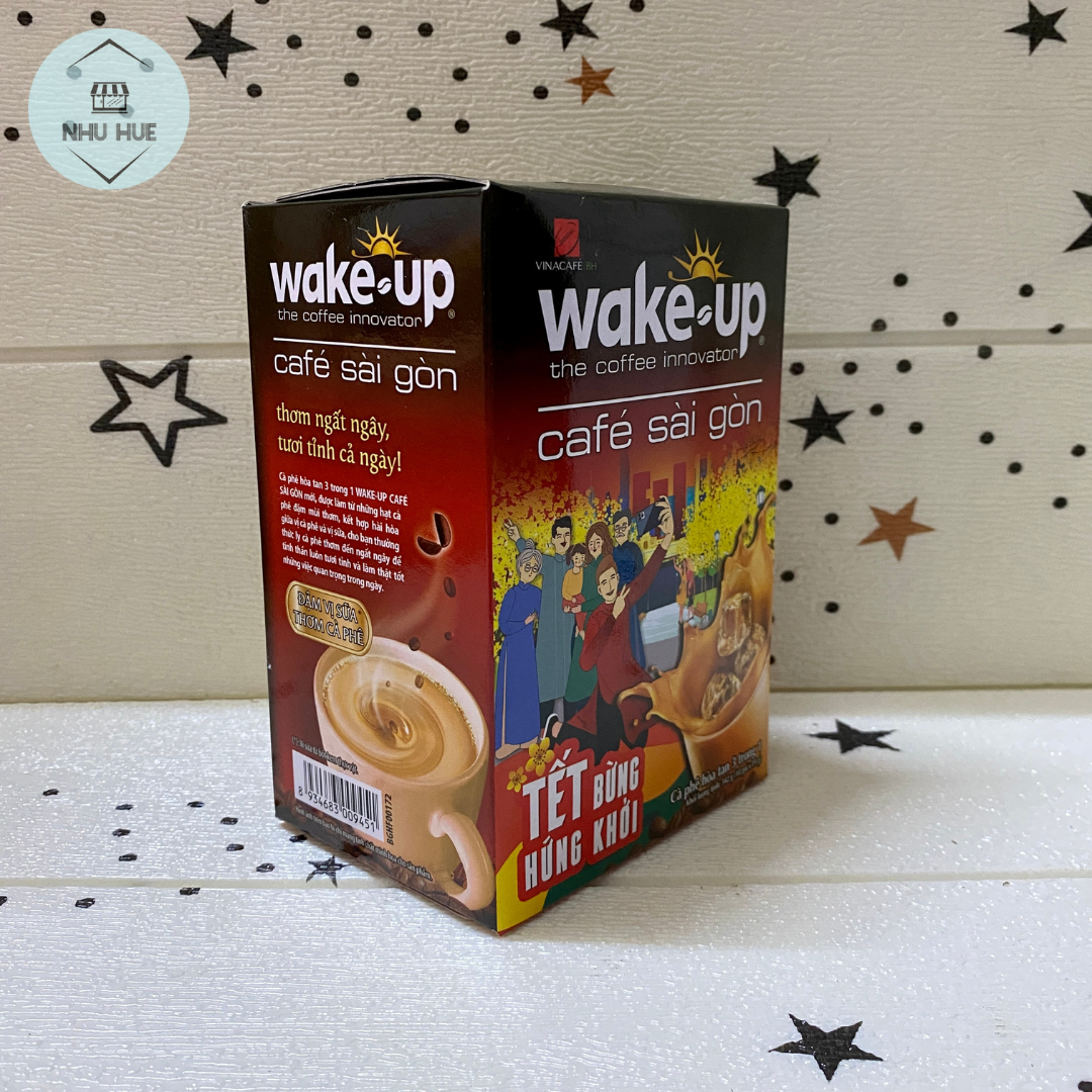 Cà phê VinaCafe Wake up Sài Gòn (hộp 18 gói x 19g)