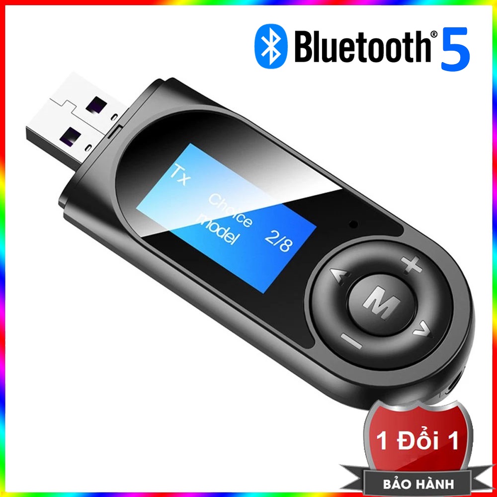 BT-13 - Bộ thu phát Bluetooth 5.0 đa năng kèm màn hình LCD - 3 in 1 bluetooth with display BT 13