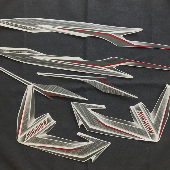 [HÀNG AIRBLADE] TEM DÁN XE AIRBLADE ĐỜI 2014 3 LỚP CAO CẤP CHẤT LƯỢNG NHƯ ZIN (MÀU XÁM TRẮNG ĐỎ)