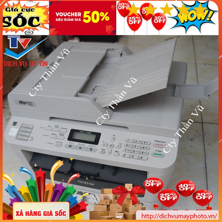 Multifunction printer LASER BROTHER MFC -7360 old compact beautiful machine full-featured photocopier scan ADF INECO