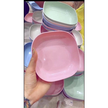Set 8 đĩa lúa mạch vuông siêu cưng Chọn màu ib