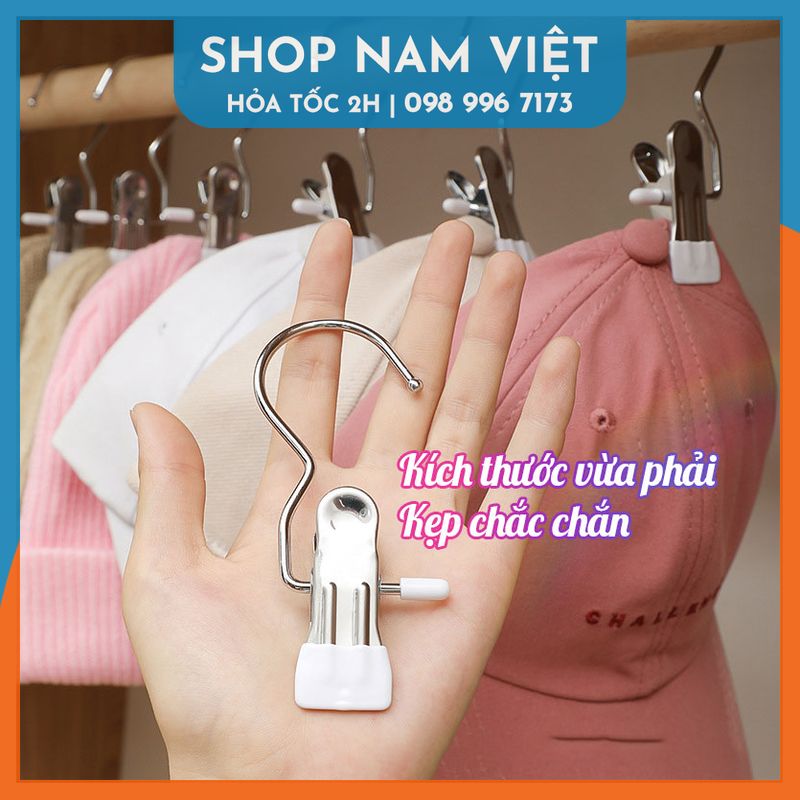 Móc Kẹp Inox Phơi Đồ Số 3 Đầu Bọc Nhựa