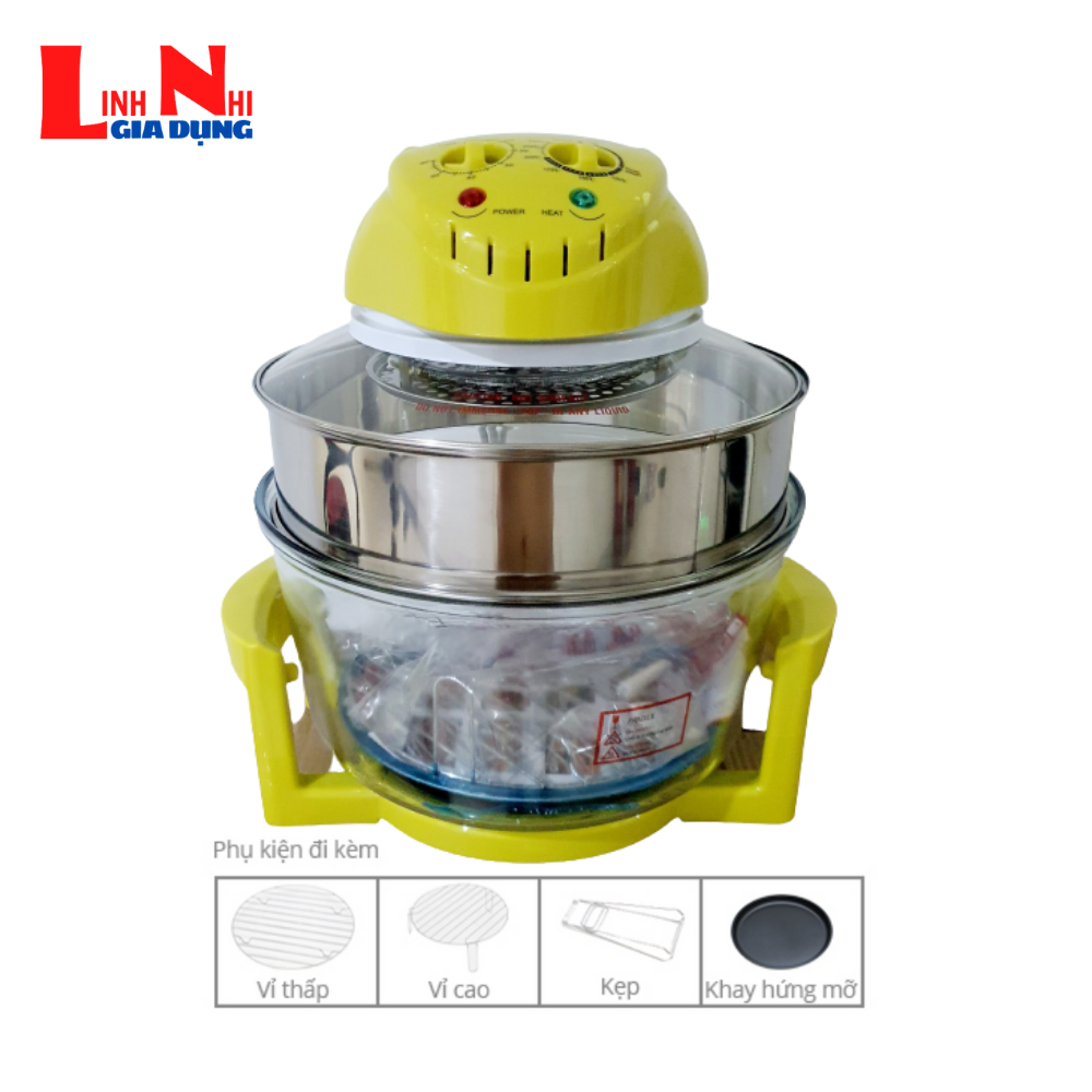 Lò Nướng Thủy Tinh Đa Năng 17 Lít OB-79 Asanzo, Công Suất 1300W, Nướng Nhanh- Gia Dụng Linh Nhi