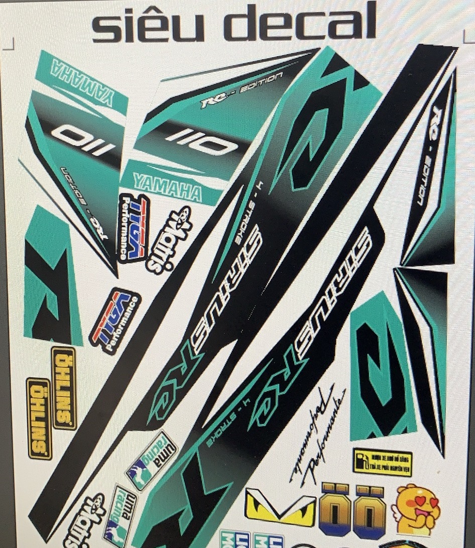 Tem sirius 110 xanh ngọc RC 2019