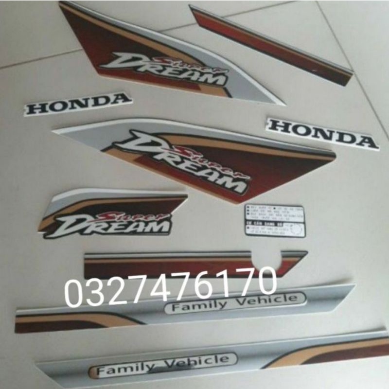 Bộ tem xe Super Dream Việt 2010 family 3 lớp xịn