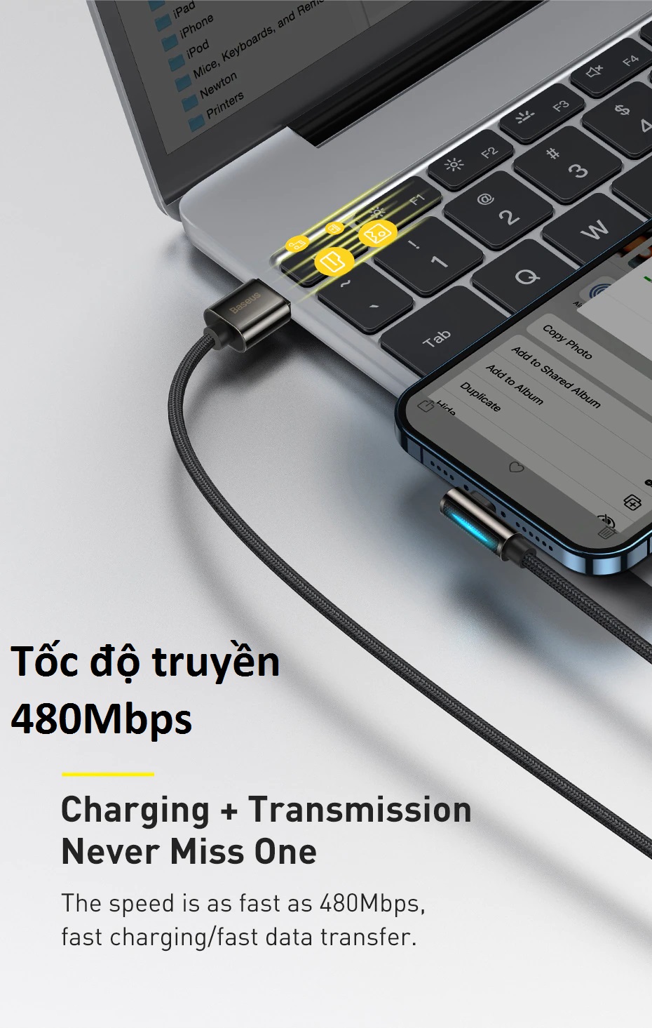 [HCM]Cáp sạc iPhone 2.4A Baseus Legend Series(1m/2m)