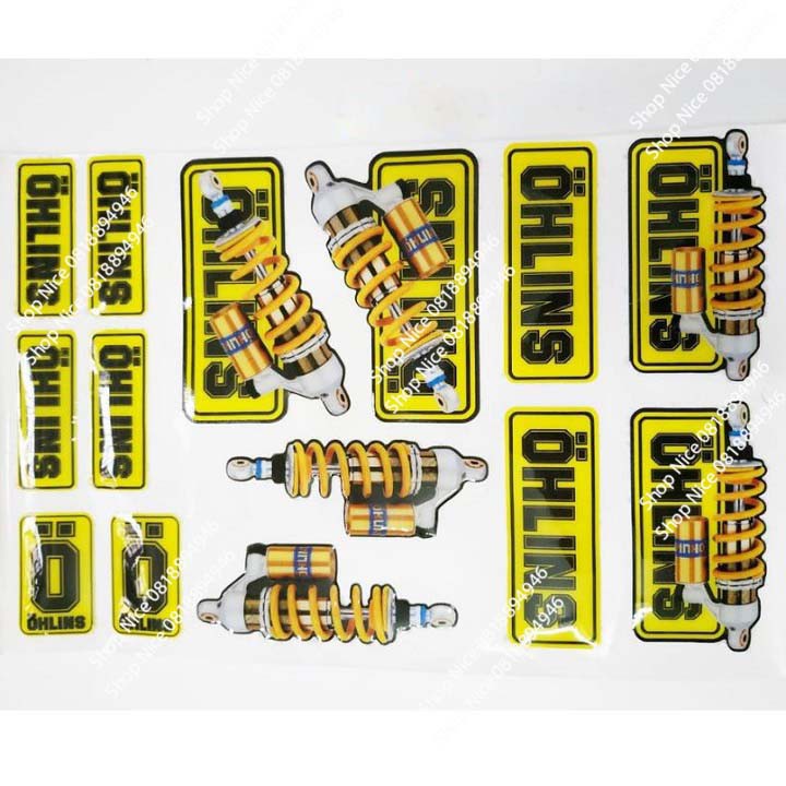 Tem Decal Trang Trí Xe Máy OHLINS giá 1 bộ