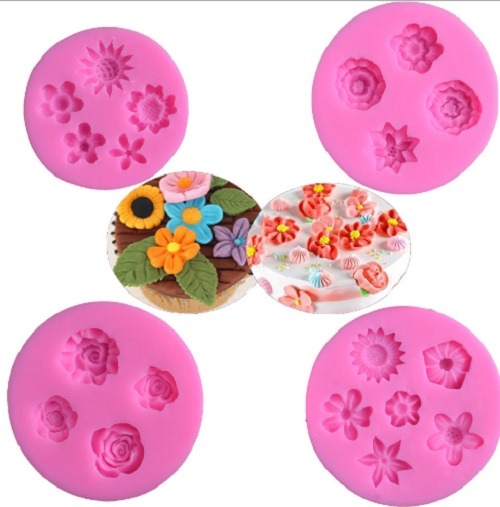 Khuôn silicon 4d 5 hoa cúc nhí xinh