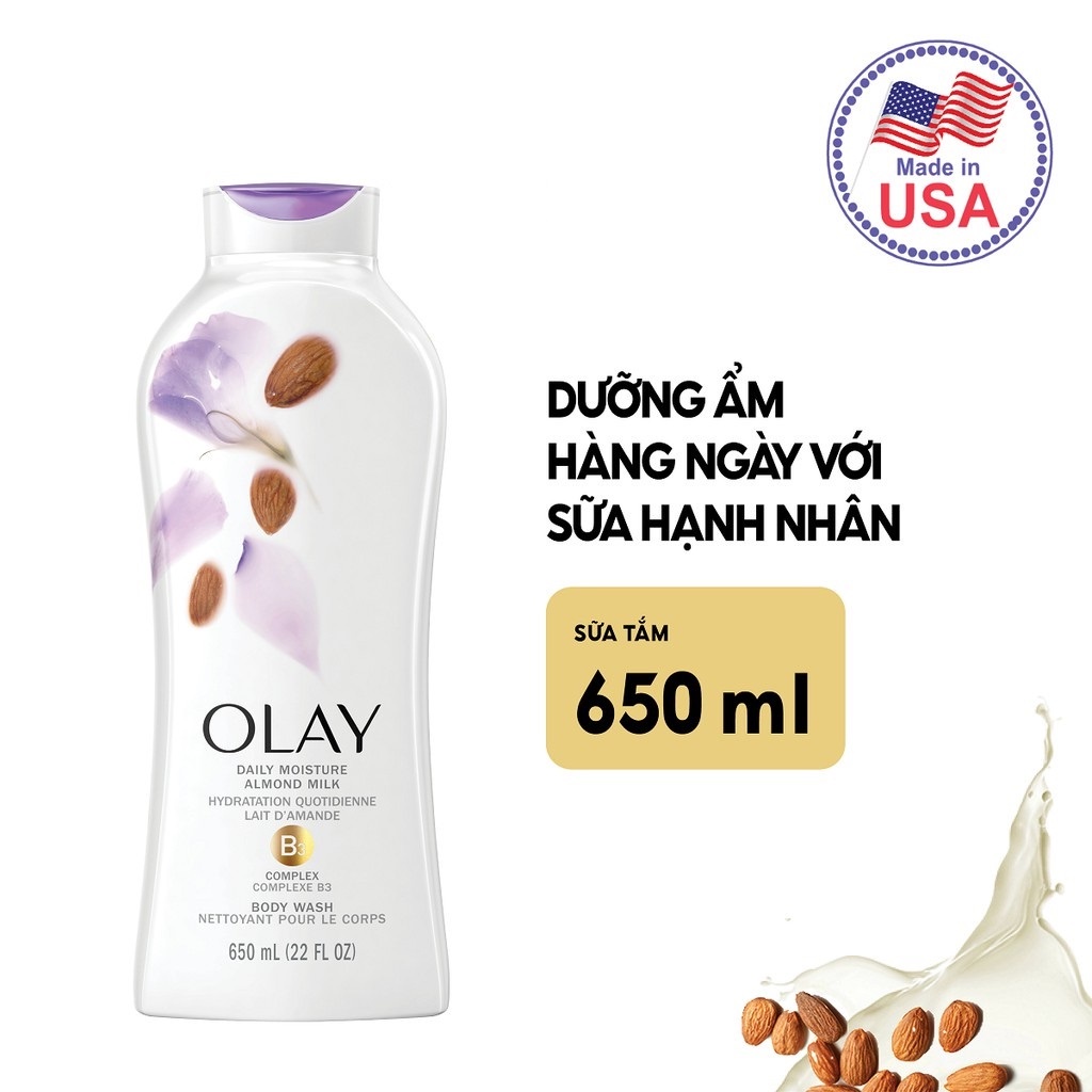 Sữa tắm dưỡng ẩm Olay 650ml-đủ mùi