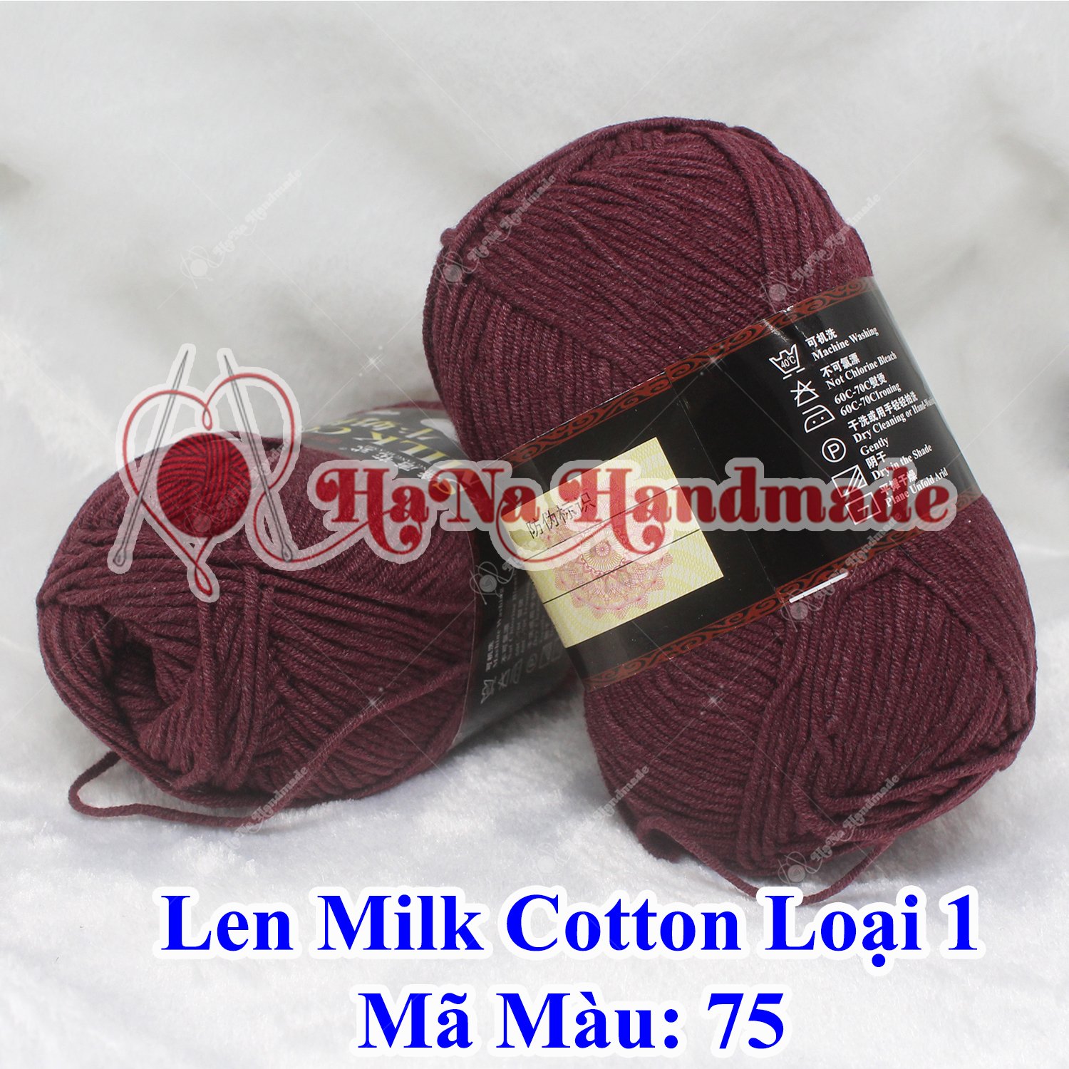 Len milk cotton 125g đan móc thú bông, váy áo, đồ len handmade