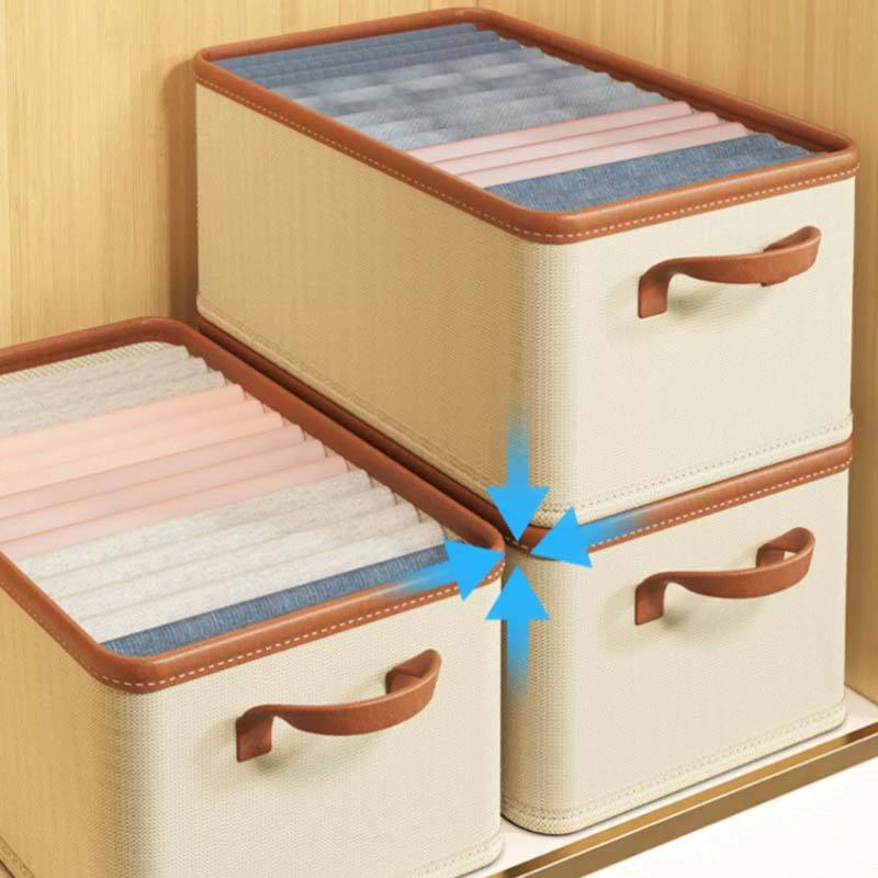 Clothes storage box foldable fabric storage box home wardrobe drawer type clothing storage