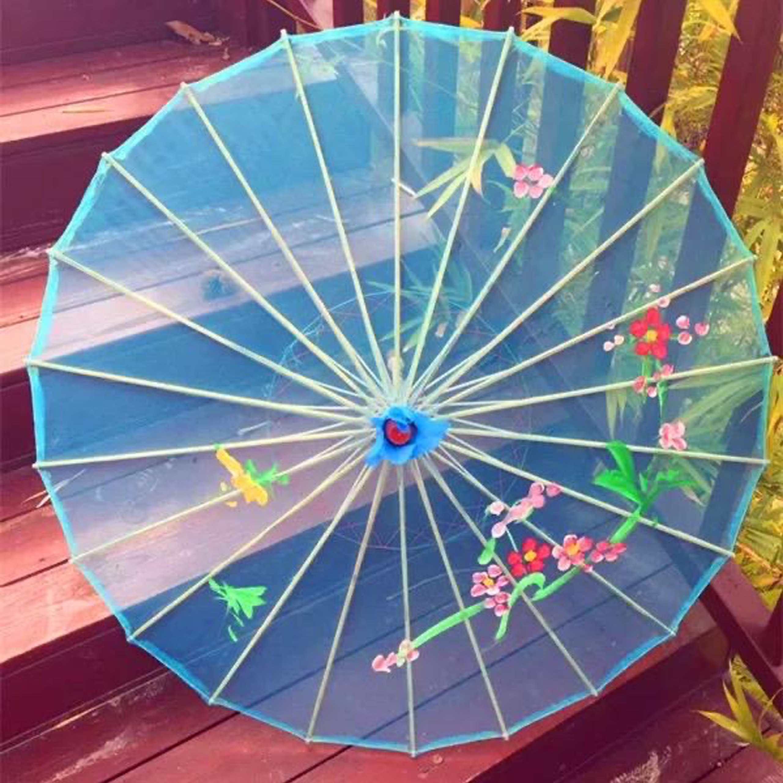 Ô vải trong suốt cổ trang có sẵn