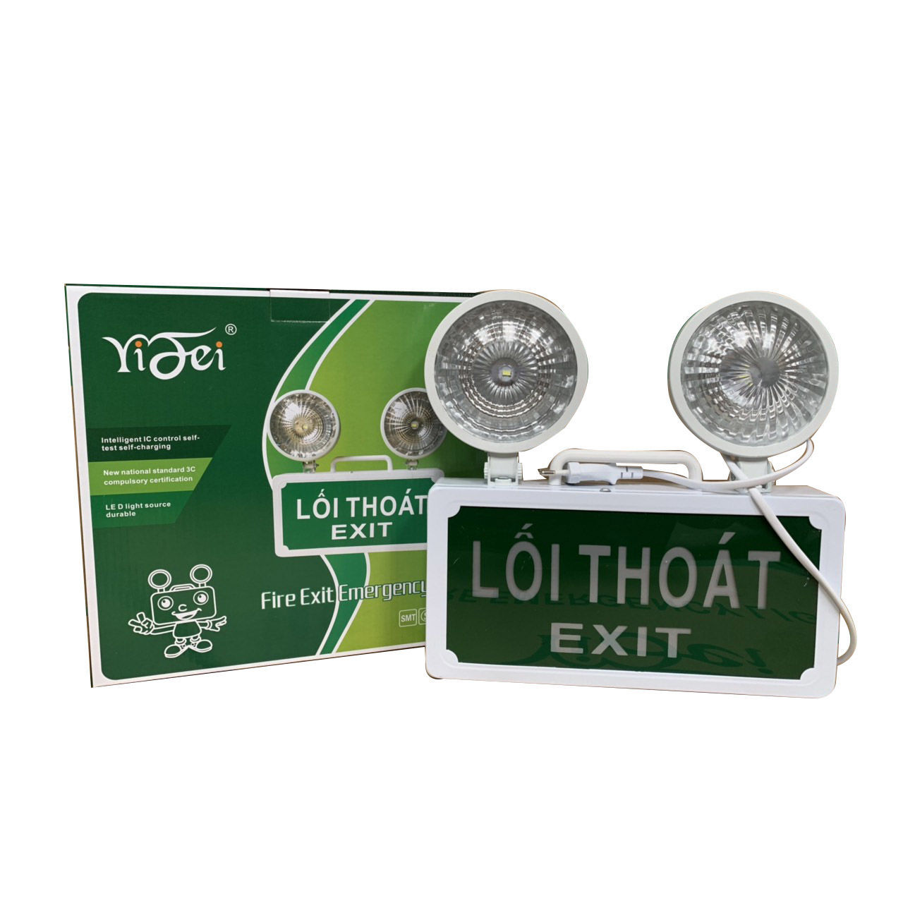 [HCM]Đèn Exit mắt ếch Sự Cố Khẩn Cấp Chiếu Sáng Kết Hợp Biển Chỉ Dẫn Thoát Nạn, ĐÈN SỰ CỐ KẾT HỢP EXIT 2IN1 .Đèn cảnh báo sự cố kết hợp đèn exit chỉ xuống cầu thang.