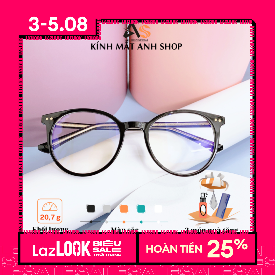 Kính tròn to thời trang nhựa dày dặn 30039A