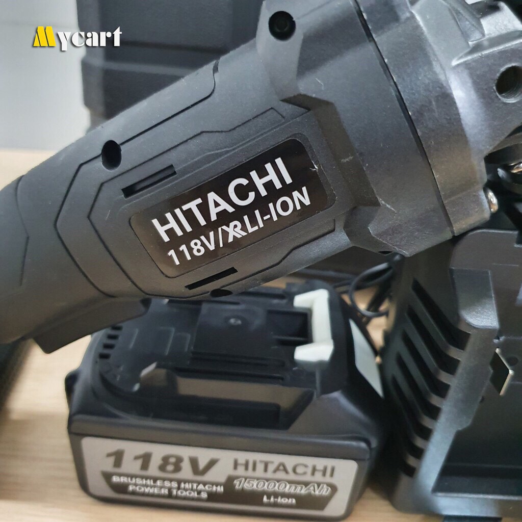 MÁY MÀI,MÁY CẮT PIN HITACHI 118V HÀNG CHUẨN PIN 10CELL